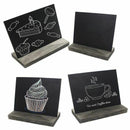 15.3x12.7x4.6cm Mini Tabletop Chalkboard Signs with Rustic Style Wood Base  W6V2