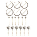 18Pcs Women Lady Crystal Moon Star Rhinestone Hairpin Hair Clip Barrette Set