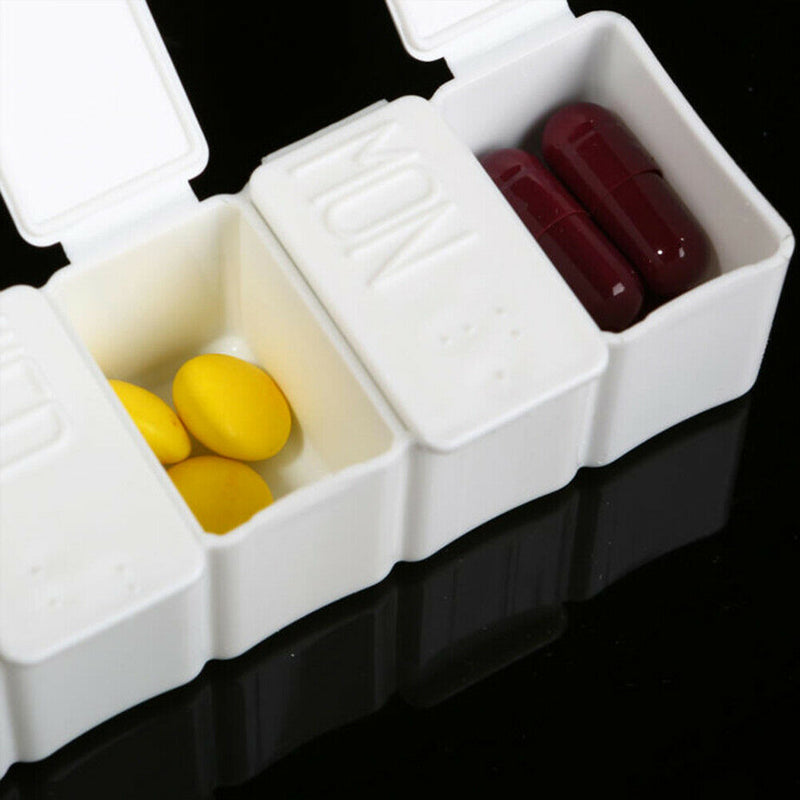 7 Grids 7 Days Weekly Pill Box Seal Tablet Medicine Organizer with Braille