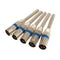 5 Pack Jack Connector Stereo Male Jack Adapter with Spring Tail Connector