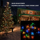 20LED Solar Power Colorful Butterfly Fairy String Light Wedding Party Decor