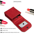 Mini Lipstick Bag PU Portable Travel Cosmetic Makeup Case Pouch (Red) A