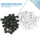 200pcs Flat Adjustment Buckle Beads Plastic Cord Plug Elastic Cord Stopper A