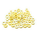 7mm Inner Diameter Ferrite Ring Iron Toroid Cores Yellow White 50PCS