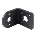 Black Metal L Shaped Mounting Bracket Holder for 25mm Gear Motor E4D6