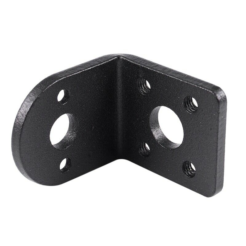 Black Metal L Shaped Mounting Bracket Holder for 25mm Gear Motor E4D6
