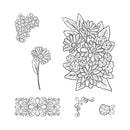 Transparent Silicone Seal Stamp for DIY Scrapbooking Flower Embossing (B) A