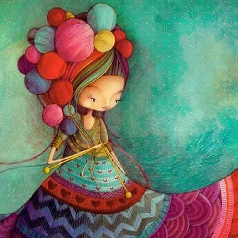 5D DIY Full Drill Diamond Painting Girl Cross Stitch Embroidery Mosaic Kit