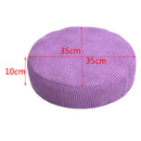4Pcs Elastic Winter Plush Round Chair Seat Cover Removable ~Purple_Size 4