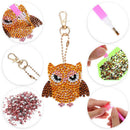 6pcs Owl Diamond Painting Key Chains Pendant DIY Key Ring Keychain Cross Stitch