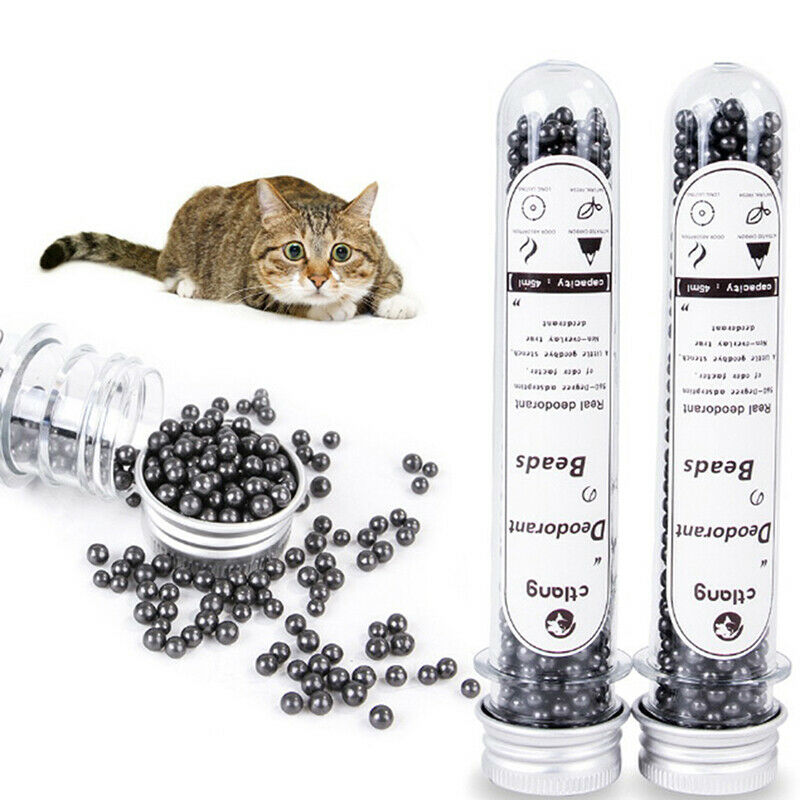 45ML Pet Cat Litter Deodorizer Odor Eliminator Beads Fragrant Beads Excremen Ew