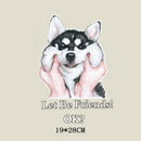 Dog Patch T-shirt Sweater DIY Accessory Iron-on Transfers Heat Press Appliqued!E