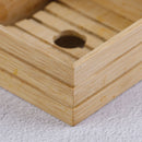 Bamboo Soap Dish Wooden Soap Tray Holder Storage Soap Rack Plate Box ContainerME