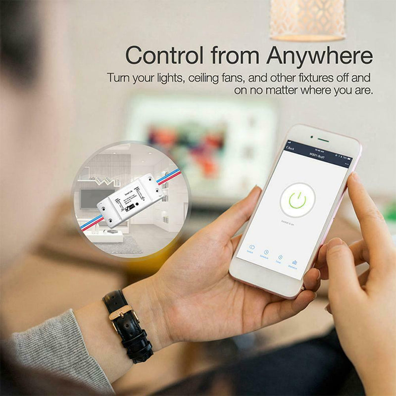 2200W 90-250V AC Remote Control Switch Module WIFI Wireless Smart Switch