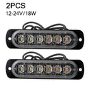 2Pcs 18 Mode 6 LED Car Truck Warning Emergency Flashing Lamp Strobe Light CYX