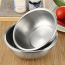Stainless Steel Cake Baking Dough Mixing Fruit Salad Food Serving Bowl 18cm