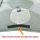 Fishing Net Shrimp Cage Nylon Foldable Fish Trap Net (White 8 Holes)