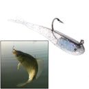 7.5cm Bass Fishing Bait Lead Hook Soft Artificial Sequins Pencil Lure Lifelike