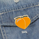 Cute Girls Corsages Women Fruit Shaped Brooch Lapel Pin Jewelry (Peach) A