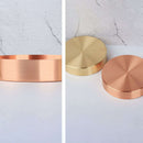 Nordic Copper Round Storage Tray Desk Metal Storage Organizer Jewelry Organ Z7C9