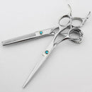 7" Professional Salon Hair Cutting Scissors Set Barber Shears Razor Tool Kit