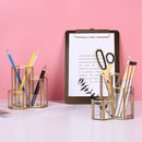 Glass Copper Hexagon Composite Pen Holder Makeup Brush Glass Box Multifunct Y2Y8