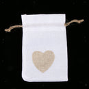 Burlap Jute Drawstring Bags Drawstring Pouch Gift Bags 10 Pieces For  Household