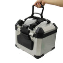 Passenger Backrest Back Pad Rear Saddlebag+Side Handle For Aluminum Alloy B