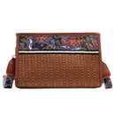 Boho Rattan Bag Straw Beach Bag Women Ethnic Shoulder Bag With Colorful Str