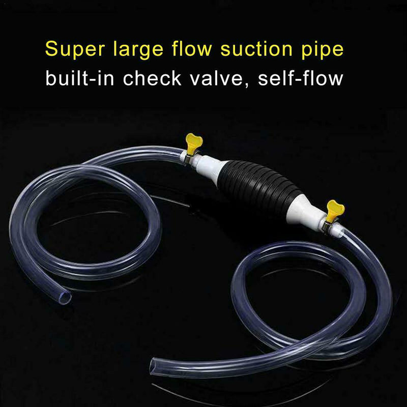 20MM Check Valve Car Siphon Hose Manual Pump Transfer Liquid Water-Gas Gasoline