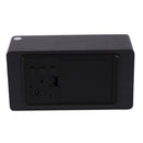 Morden White LED Wooden Digital Black Alarm Clock Calendar Thermometer