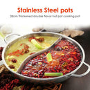 Stainless Steel Single-layer Cooking Pot Double Ear Mandarin Fondue Hot Pot