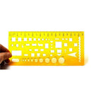 7.87inx3.94in Plastic Circles Squares Hexagons Geometric Yellow Template Ru Q7N5