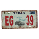 Texas Car License Retro Metal Tin Sign Plaque Picture Bar Pub Man Cave