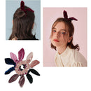 25pcs Hair Scrunchies Pack Bunny Ear Bands Elastic Pony Holders For Women Girl