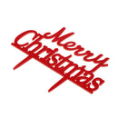 Merry Christmas Letter Cake Topper Acrylic Xmas Party Cake Decoration JR