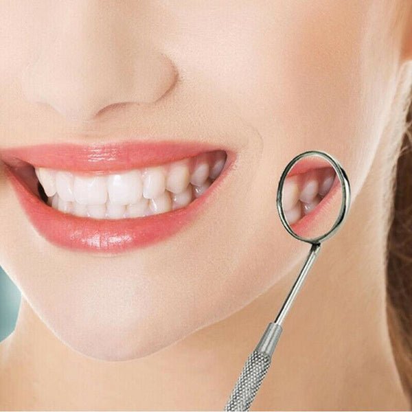 Dental Mirror Stainless Steel Dentist Teeth Hygiene Mouth Inspection Oral C^SE