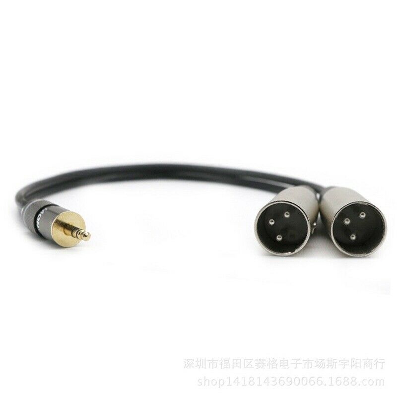 Audio cable 3.5mm Stereo to 2 XLR /mother 3.5mm turn card audio cable