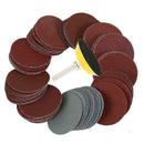 100Pcs 2'' 50mm Mixed Sander Sanding Discs 80-3000 Grit Pads Hook Loop Sandpaper