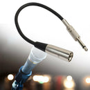 3-Pin XLR Male to 1/4" 6.35mm Mono Male Plug Audio Cable Microphone Mic Adapter