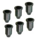 6Pcs Strings Through Body Mounting Ferrules for Electric Guitar Parts Black