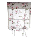 Flower Roman Curtain Window Sheer Balloon Curtain Cafe Kitchen Bedroom