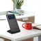 Electric LCD Digital Alarm Clock w/ Wireless Charging Pad Phone Charger Stand