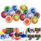 15x Wooden Spinning Top Montessori Intelligence Development Toys Multicolor