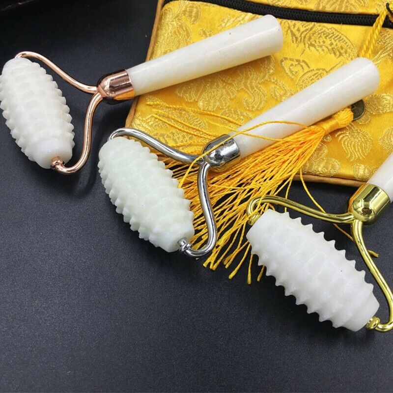 Random 3 Colour Jade Stone Needle Derma Face Arms Neck Massage Roller Ancie Q9D8