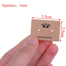 100X Kraft Paper Earring Hanging Card Jewelry Display Ear Studs Holder PackageME