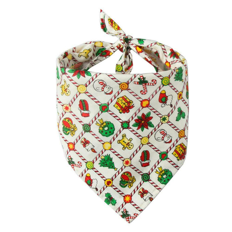 5Pcs Grid Printed Cat Pet Dog Neck Scarf Necktie Bandana Neckerchief