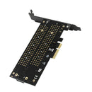PCIe X4 to M.2 NVMe SSD NGFF Riser Adapter Card M-Key / B Key Dual Interface