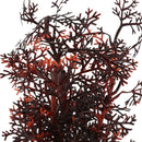 Aquarium Aquascaping Artificial Plant Decor, Dark Brown/ Red X3O6