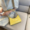 Fashion Alligator PU Handbag Women Solid Tote Elegant Shoulder Bag (Yellow)